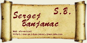 Sergej Banjanac vizit kartica
